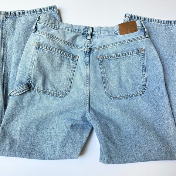 Aeropostale Light Wash Denim Straight Leg 90's Baggy Jeans Women's 14 Reg - Picture 12 of 15